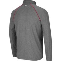 Men's Colosseum Heathered Charcoal Stanford Cardinal Robert Raglan Quarter-Zip Top