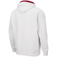 Men's Colosseum White Stanford Cardinal Arch & Logo 3.0 Full-Zip Hoodie