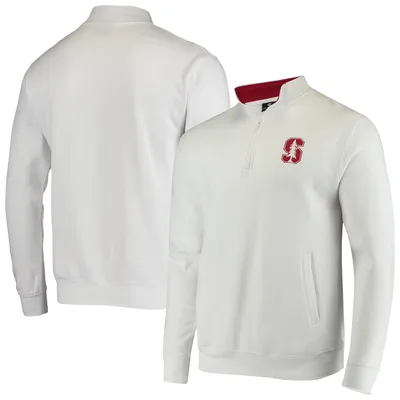 Veste Colosseum White Stanford Cardinal Tortugas Logo Quarter-Zip pour homme