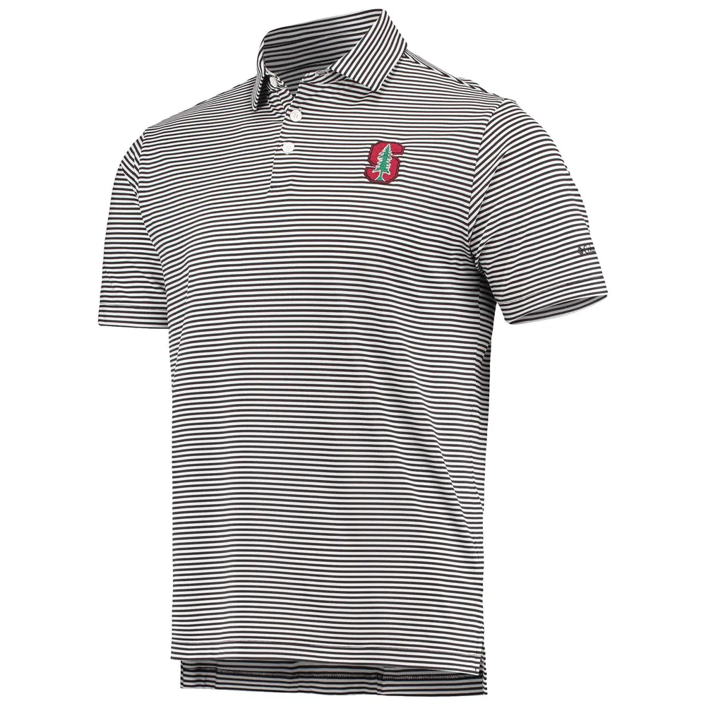 Polo Columbia Golf Stanford Cardinal Invite Omni-Wick pour homme Noir