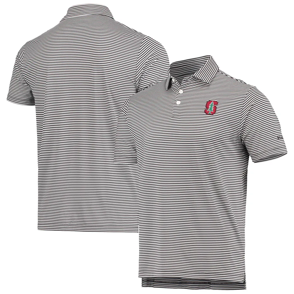 Polo Columbia Golf Stanford Cardinal Invite Omni-Wick pour homme Noir