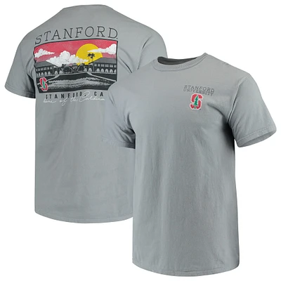 T-shirt gris Stanford Cardinal Team Comfort Colors Campus Scenery pour homme