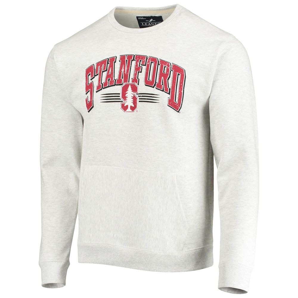 Men's League Collegiate Wear Heathered Gray Stanford Cardinal Upperclassman Pocket Pullover Sweatshirt