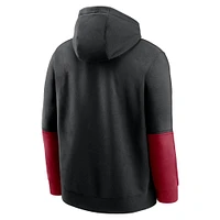 Men's Nike Black/Cardinal Stanford Cardinal 2024 Sideline Club Pullover Hoodie