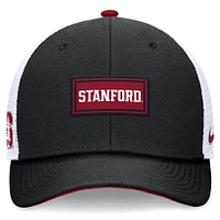 Men's Nike Black/White Stanford Cardinal 2024 On Field Swoosh Trucker Adjustable Hat