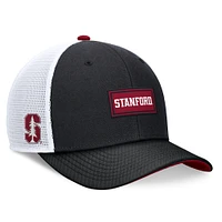 Casquette ajustable Nike Stanford Cardinal 2024 On Field Swoosh Trucker pour homme, noire/blanche