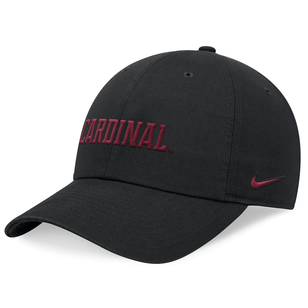 Casquette ajustable Nike Stanford Cardinal 2024 On-Field Club pour homme, noire