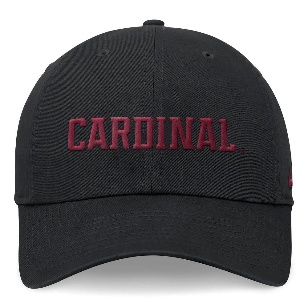 Casquette ajustable Nike Stanford Cardinal 2024 On-Field Club pour homme, noire