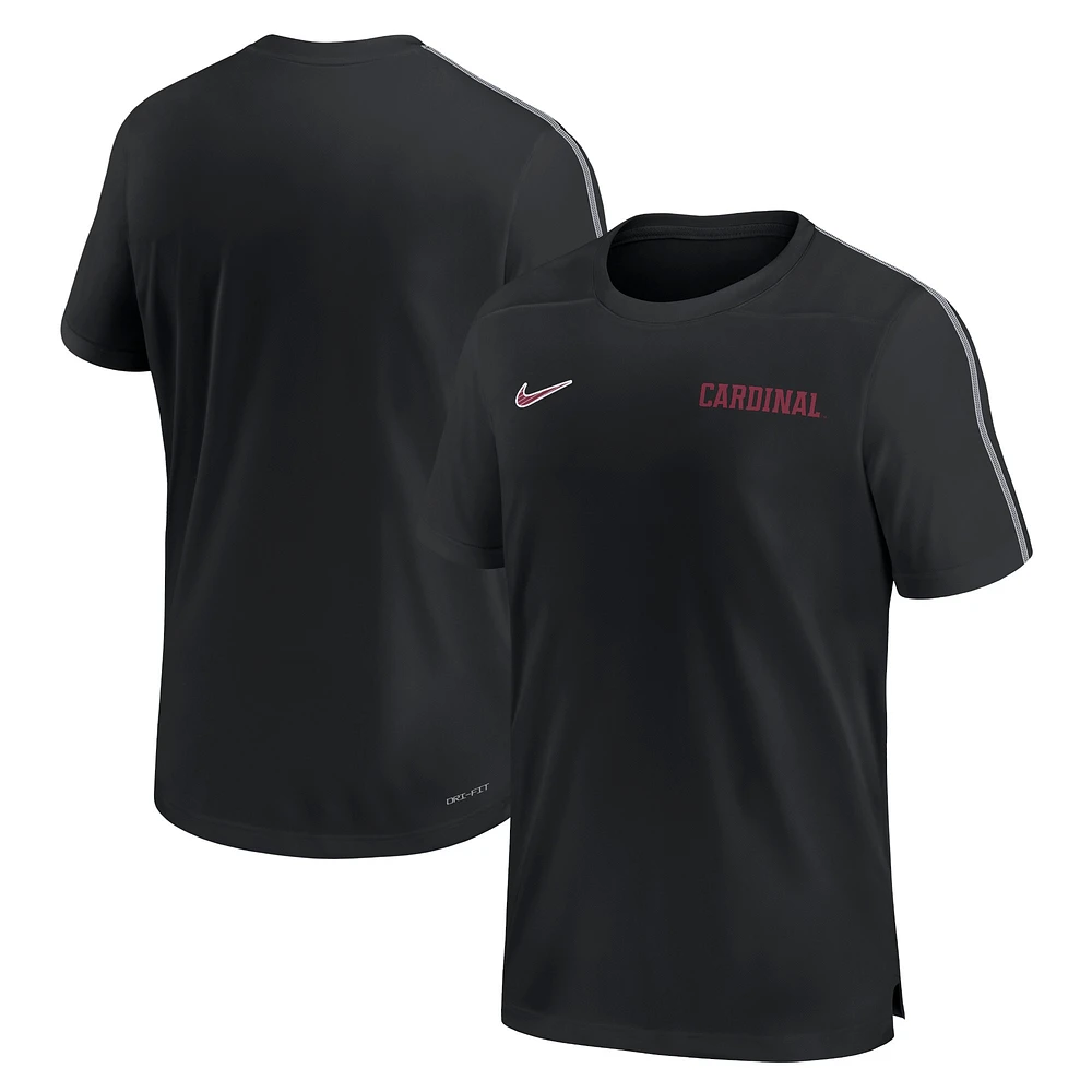 Haut Nike Stanford Cardinal 2024 Sideline Coach Performance noir pour homme