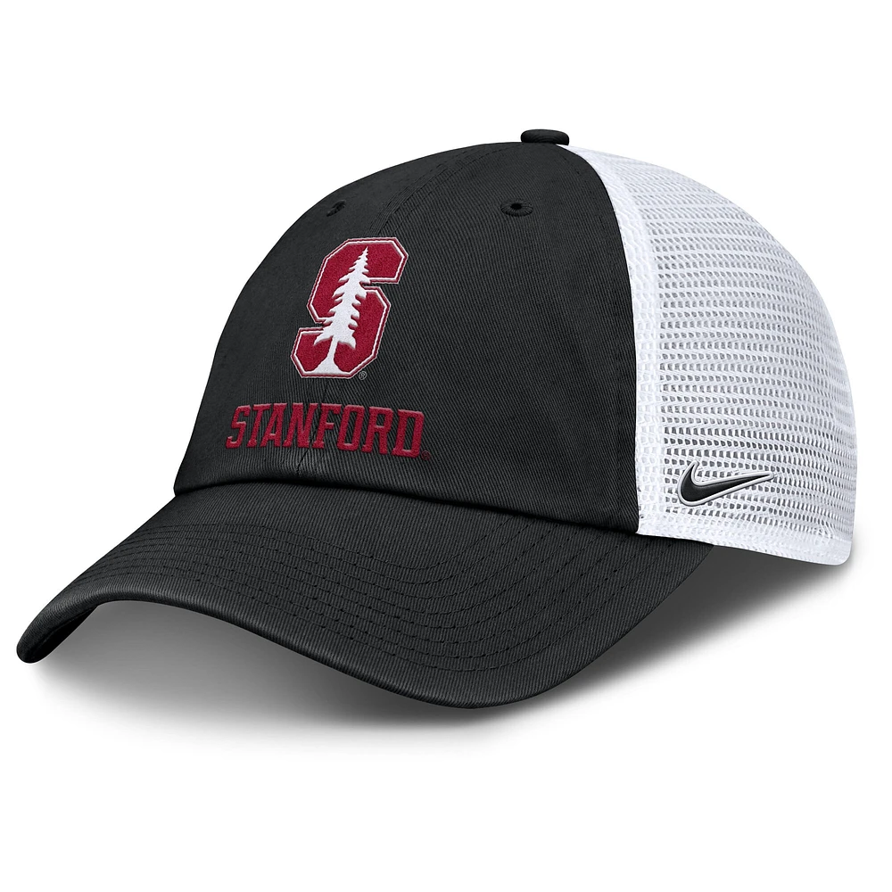 Casquette ajustable Nike Stanford Cardinal Club Trucker noire pour homme