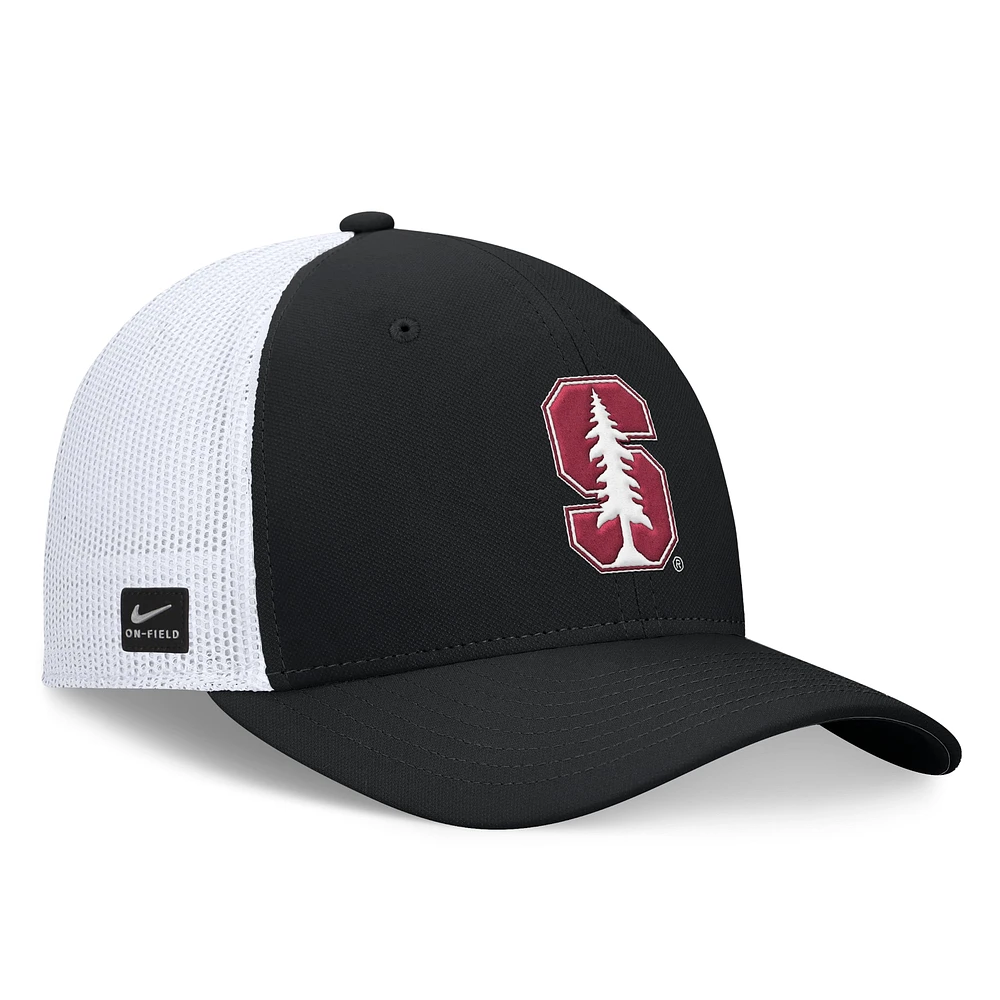 Casquette Nike Stanford Cardinal On-Field Rise Futura Performance Flex noire pour homme