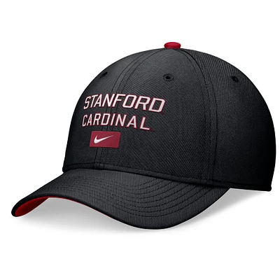 Casquette Nike Stanford Cardinal Primetime Rise Swoosh Flex noire pour homme