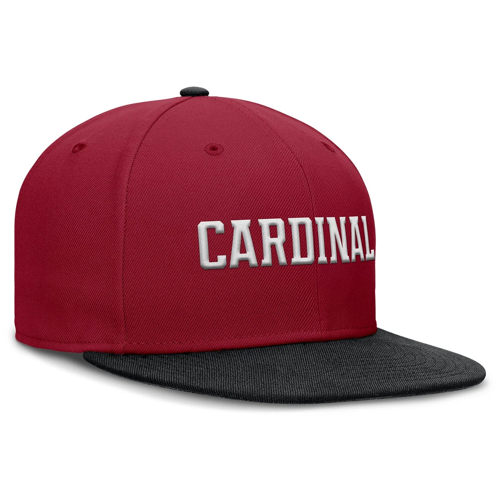 Men's Nike Cardinal/Black Stanford Cardinal Two-Tone Primetime Performance Fitted Hat