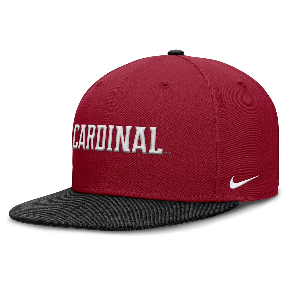 Men's Nike Cardinal/Black Stanford Cardinal Two-Tone Primetime Performance Fitted Hat