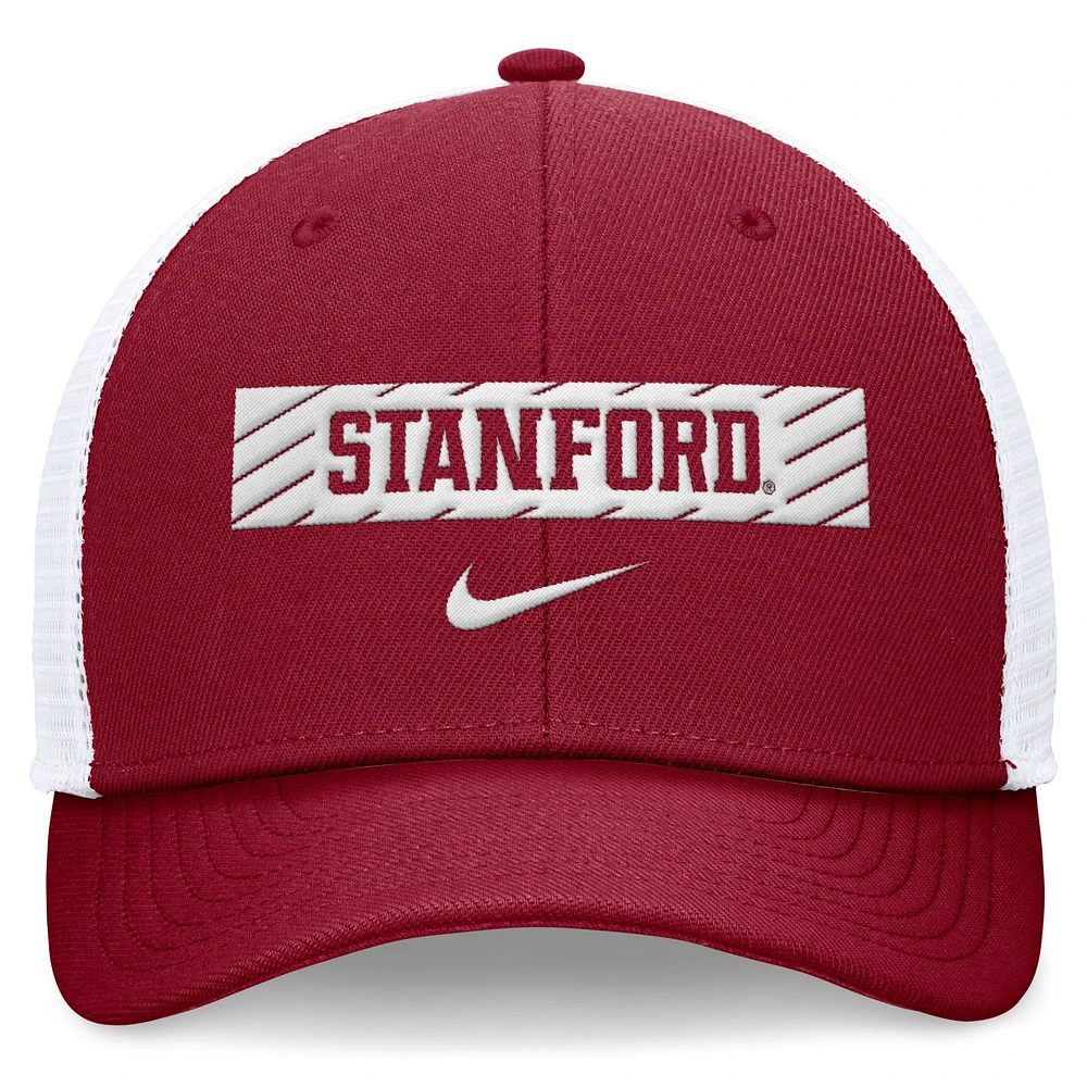 Men's Nike Cardinal/White Stanford Cardinal 2024 Sideline Trucker Adjustable Hat