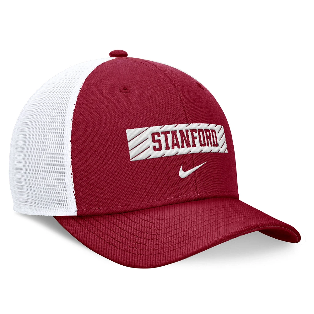 Men's Nike Cardinal/White Stanford Cardinal 2024 Sideline Trucker Adjustable Hat