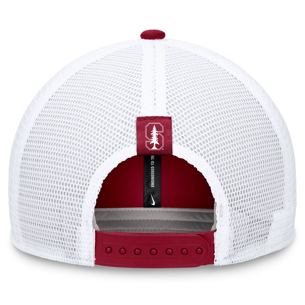 Men's Nike Cardinal/White Stanford Cardinal 2024 Sideline Trucker Adjustable Hat