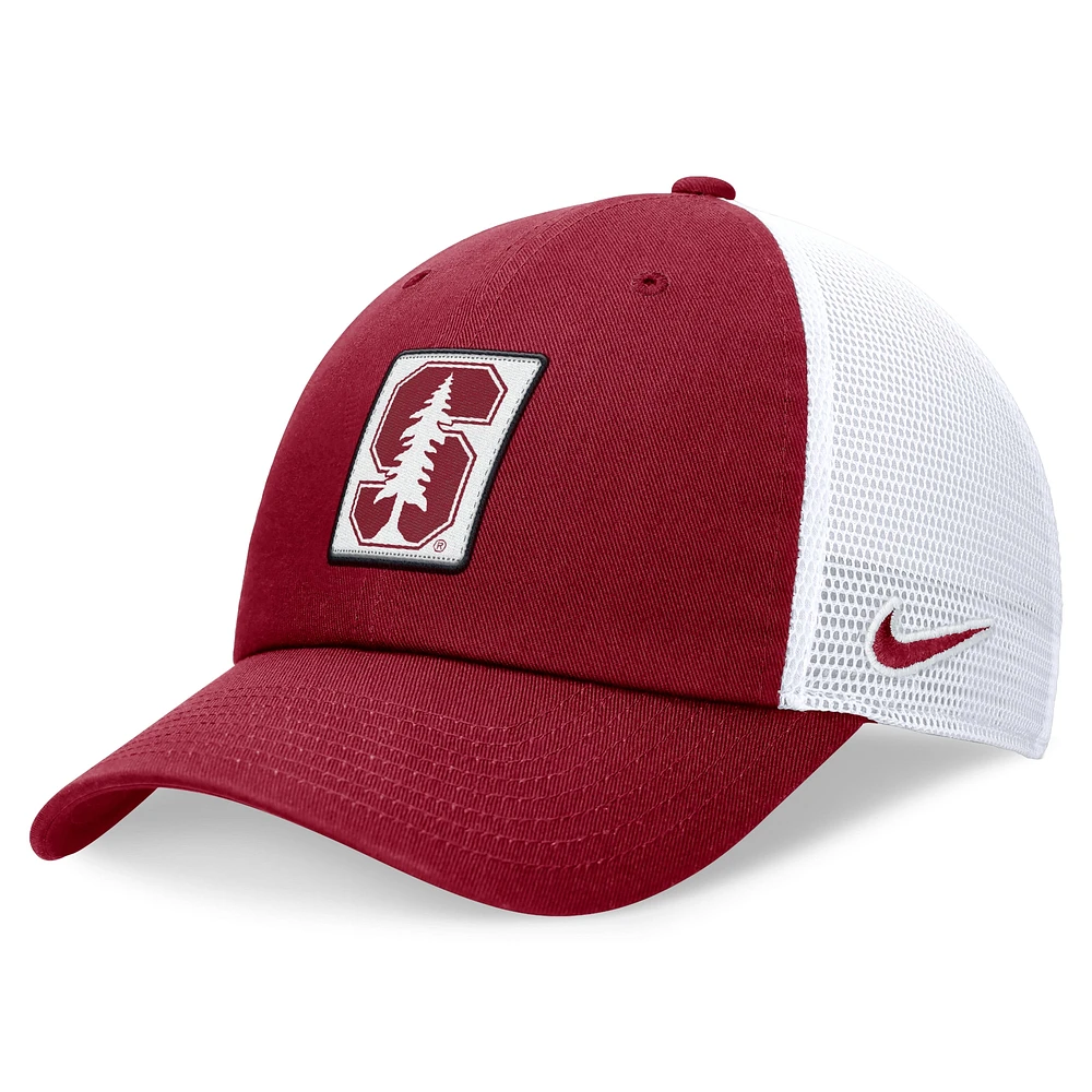 Casquette réglable Nike Cardinal/Blanc Stanford Cardinal Primetime Club Trucker pour homme