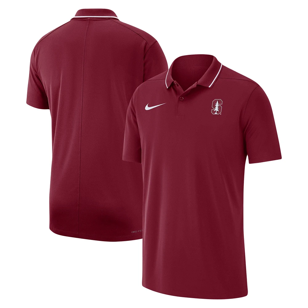 Men's Nike Cardinal Stanford 2023 Coaches Performance Polo