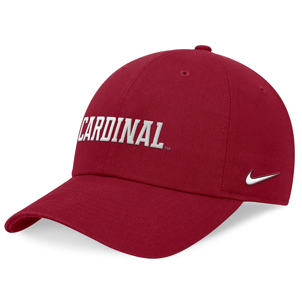 Casquette réglable Nike Cardinal Stanford Cardinal 2024 On-Field Club pour homme