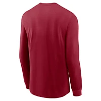 T-shirt à manches longues Nike Cardinal Stanford 2024 Sideline Legend Performance pour homme