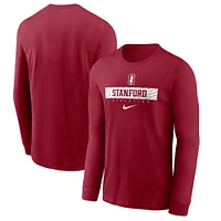 T-shirt à manches longues Nike Cardinal Stanford 2024 Sideline Legend Performance pour homme