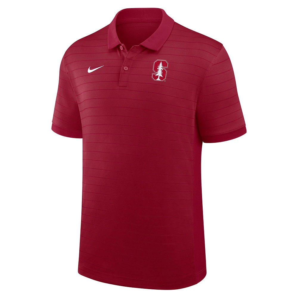 Men's Nike Cardinal Stanford 2025 Early Season Coaches Sideline Victory Stripe Performance Polo