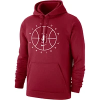 Men's Nike Cardinal Stanford Basketball Icon Club Fleece Pullover Hoodie