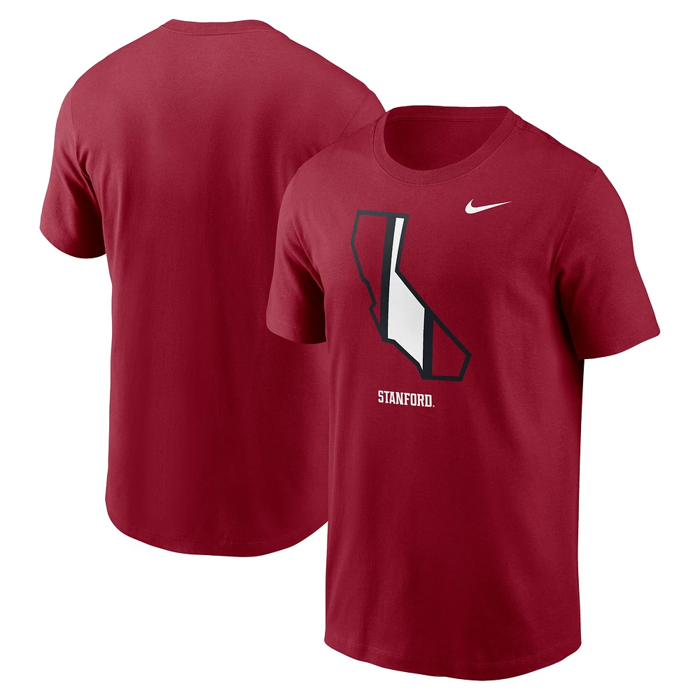 T-shirt Nike Cardinal Stanford Campus State Shape pour homme