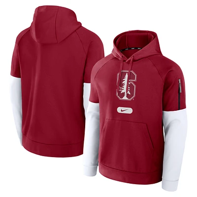 Men's Nike Cardinal Stanford Fitness Performance Pullover Hoodie