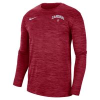 Men's Nike Cardinal Stanford Sideline Game Day Velocity Performance Long Sleeve T-Shirt