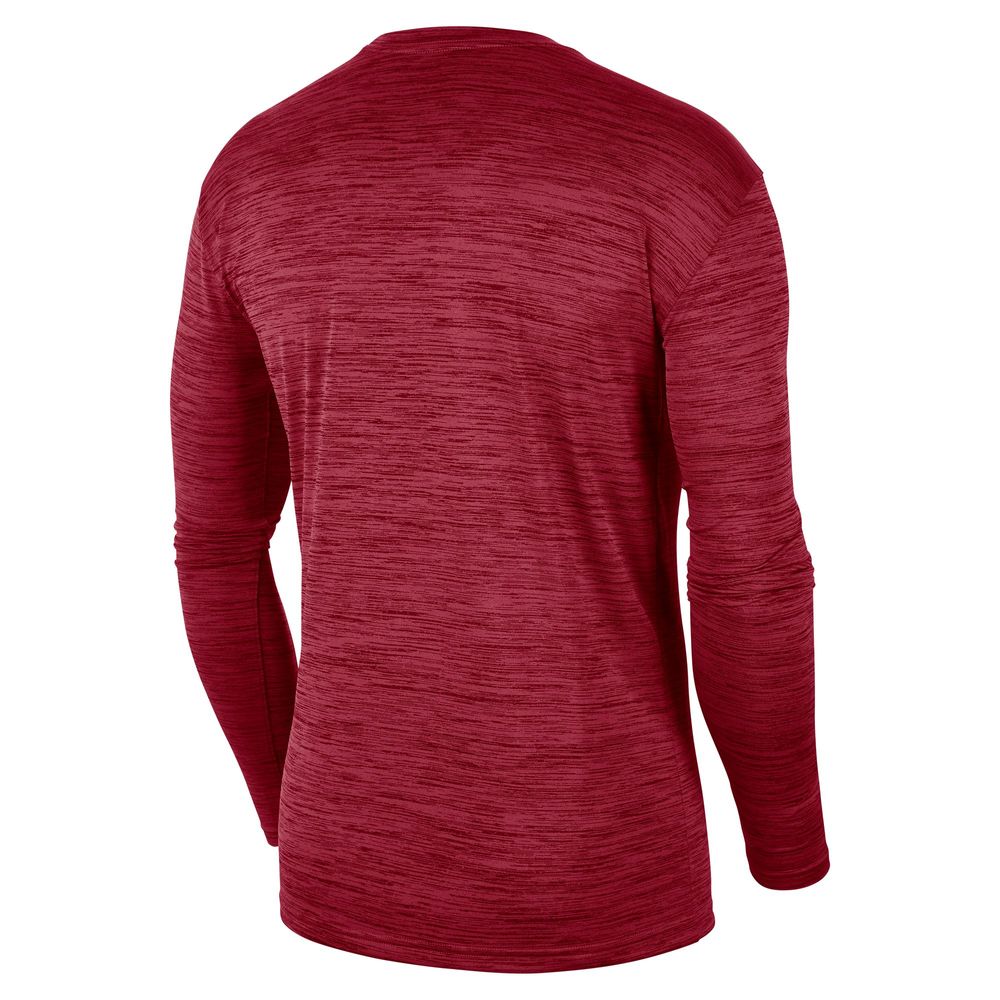 Men's Nike Cardinal Stanford Sideline Game Day Velocity Performance Long Sleeve T-Shirt