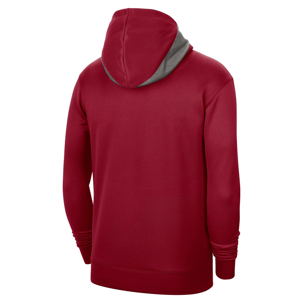 Men's Nike Cardinal Stanford Team Basketball Spotlight Performance Pullover Hoodie