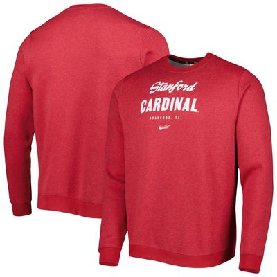 Men's Nike Cardinal Stanford Vault Stack Club Fleece Pullover Sweatshirt