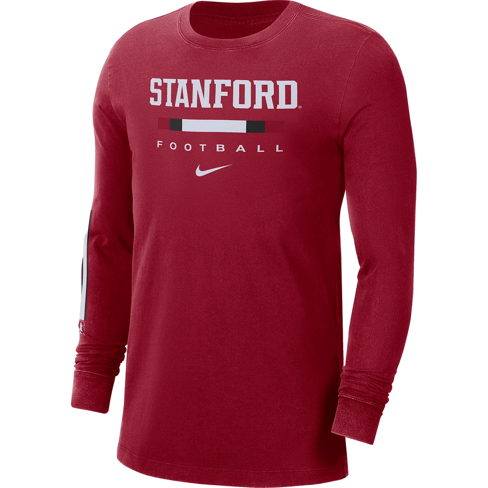 Men's Nike Cardinal Stanford Word Long Sleeve T-Shirt