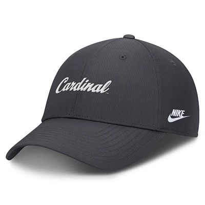 Casquette ajustable Nike Stanford Cardinal Core Rise Vault Performance pour homme, couleur charbon