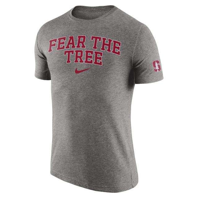 T-shirt Nike Stanford Cardinal 2-Hit triple mélange gris chiné pour homme