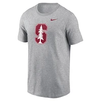 Men's Nike Heather Gray Stanford Cardinal Primetime Evergreen Logo T-Shirt