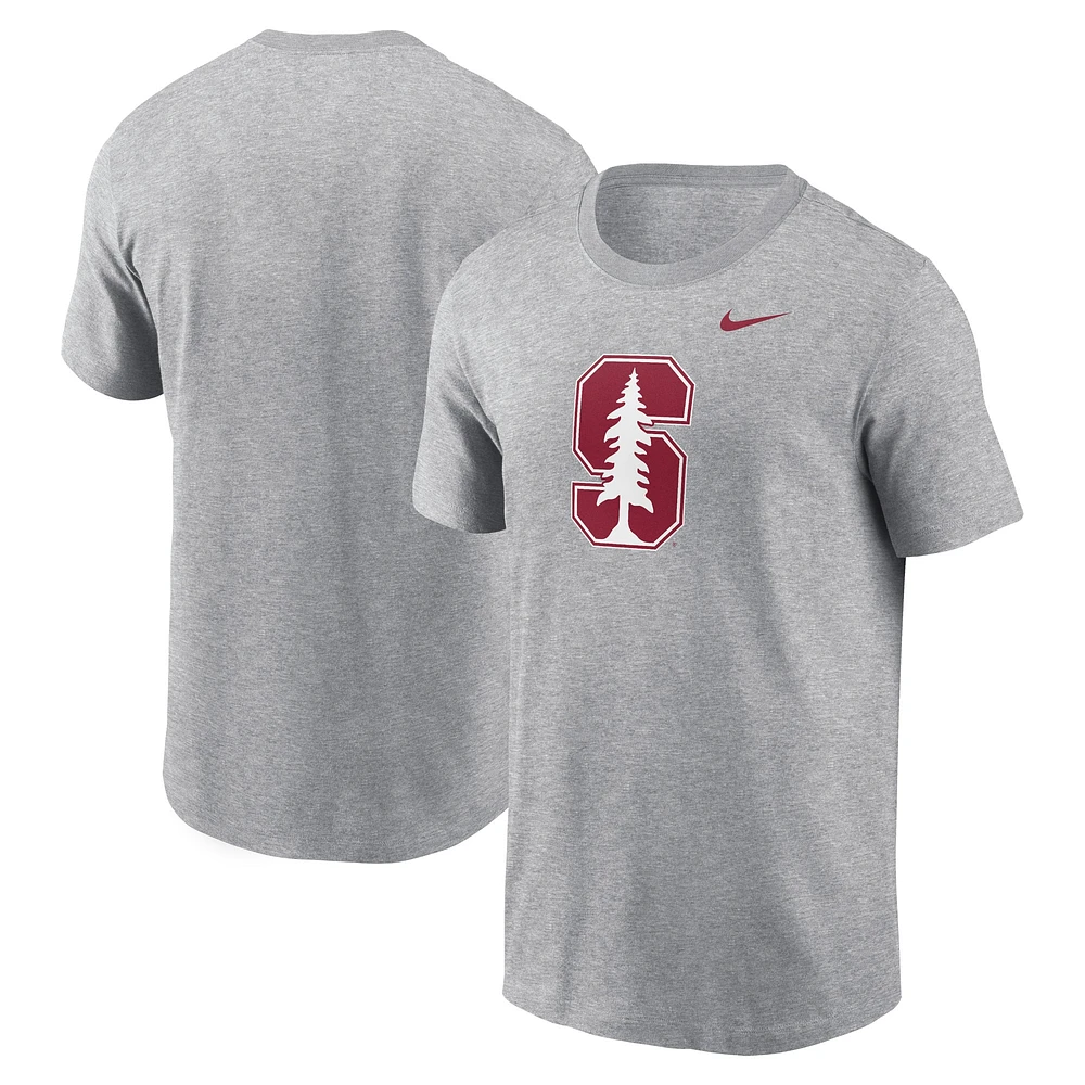 T-shirt Nike Stanford Cardinal Primetime Evergreen avec logo gris chiné pour homme