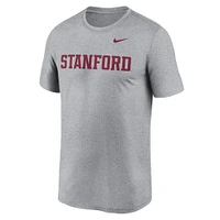 Men's Nike Heather Gray Stanford Cardinal Primetime Legend Wordmark T-Shirt