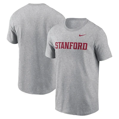 T-shirt Nike gris chiné Stanford Cardinal Primetime Wordmark pour homme