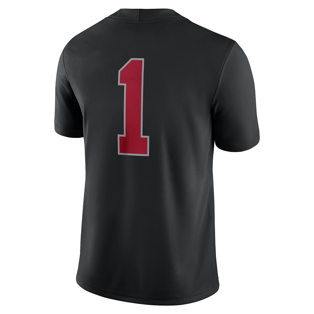 Men's Nike #1 Black Stanford Cardinal Alternate Game Jersey