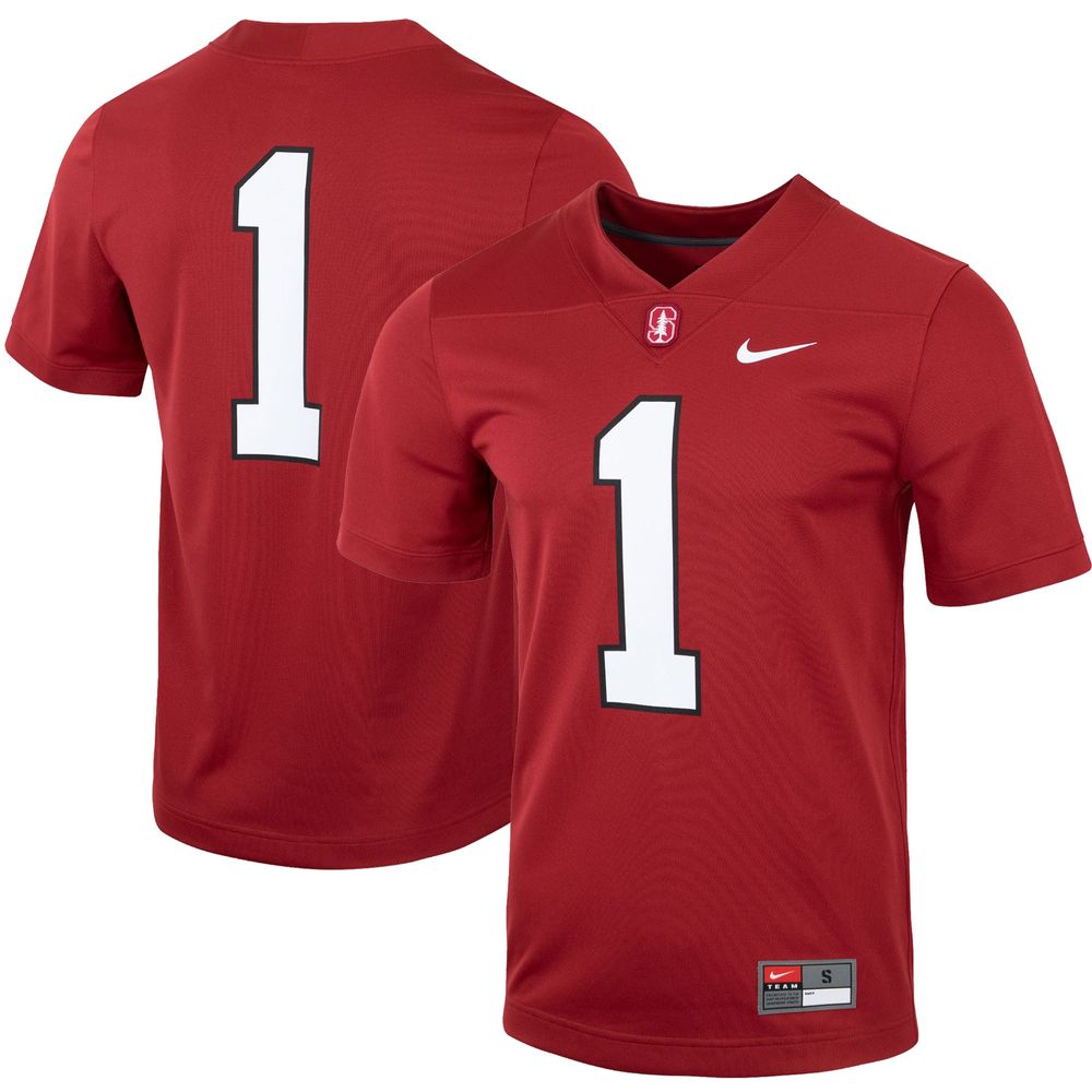 Men's Nike #1 Cardinal Stanford Untouchable Football Jersey