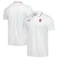 Polo de performance Nike Stanford Cardinal 2023 Coaches pour homme - Blanc