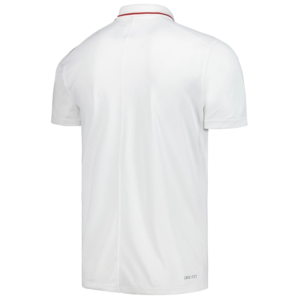 Polo de performance Nike Stanford Cardinal 2023 Coaches pour homme - Blanc