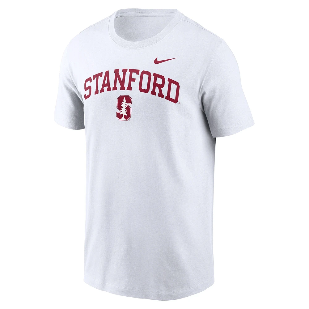 T-shirt Nike Stanford Cardinal Blitz 2-Hit pour homme, blanc