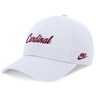 Casquette ajustable Nike Stanford Cardinal Legacy Club Performance pour homme, blanche