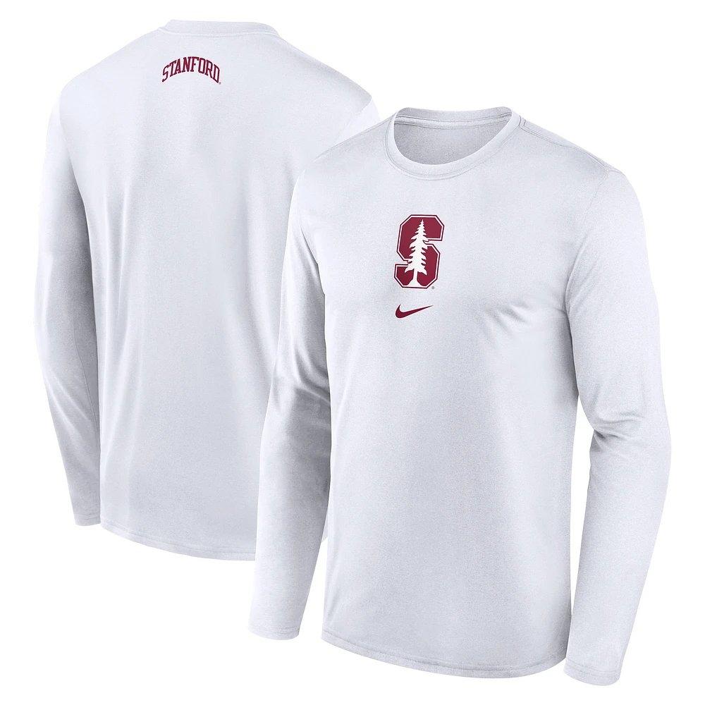 Men's Nike Cardinal Stanford On-Court Basketball Shootaround Performance Long Sleeve T-Shirt