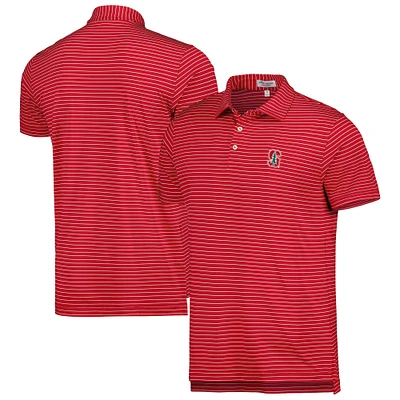 Men's Peter Millar Cardinal Stanford Crafty Performance Jersey Polo