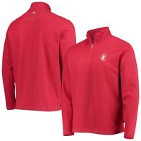 Men's Tommy Bahama Cardinal Stanford Emfielder 2.0 IslandZone Quarter-Zip Jacket